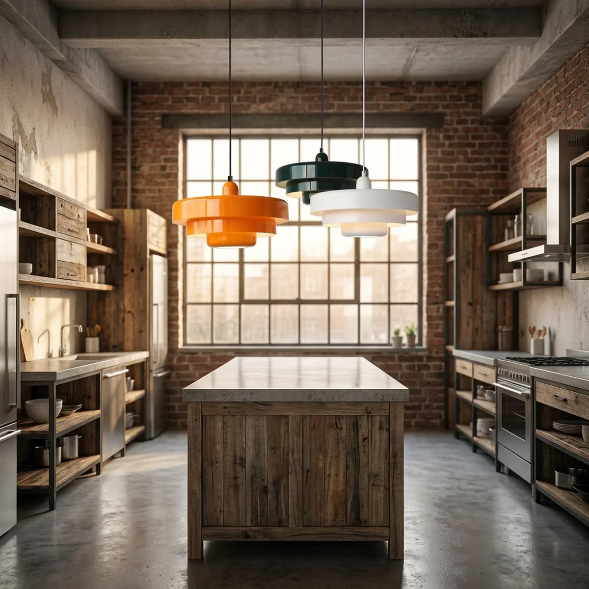 Pendente Retrô em Alumínio Urban Loft eFlix E27 com Lâmpada Inclusa — vista complementar